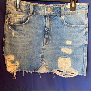Zara distressed Jean skirt
